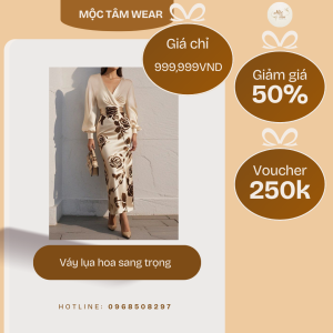 váy lụa hoa sang trọng