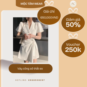 váy công sở thắt eo